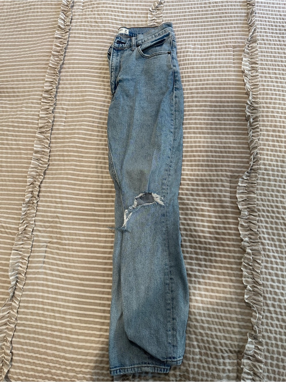 Abercrombie & Fitch Light Blue High-Rise Slim Jeans